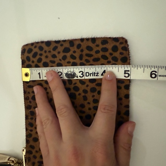 Aimee Kestenberg Leather Calf Hair Animal Print Wristlet Clutch Set | One Size - Picture 5 of 16